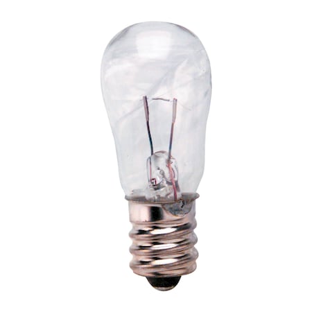 Aamsco Lighting S6 Candelabra Screw Bulb, 6 V, 6 W, 1500 Hours 6S6-6V