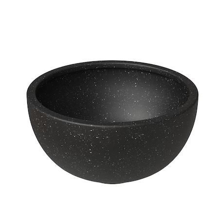 Leisuremod Iris Modern Round Planter - Fiberstone & MGO Clay - Drainage Holes & Weather Covers Included IP7BL