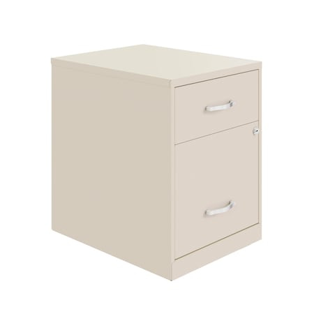 Space Solutions 14.25 in W 2 Drawer Vertical File Cabinet W/ Accessory Drawer, Stone 26153