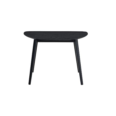 Homeroots 43" Black Wood Dining Table 630377