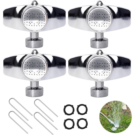 Morvat Metal Garden Sprinkler with Gentle Water Flow up to 30FT, 4PK MOR-FSPRINKLER-4PACK-A