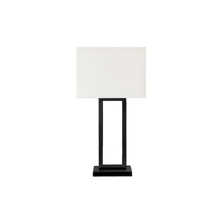 Monarch Specialties Lighting, 28"H, Table Lamp, Usb Port Included, Black Metal, Ivory / Cream Shade I 9950