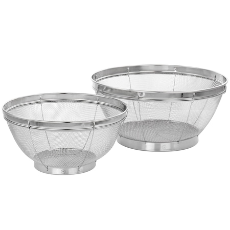 Martha Stewart Stainless Steel 2 Piece Strainer Set 129226.02