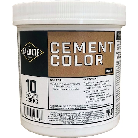 Sakrete Cement Color - Buff, 10 Ounces 129452