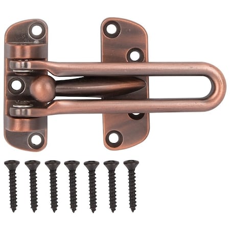 Prosource Security Door Guard, 4-1/8 in L, 2-1/2 in W, Zinc Die-Cast, Venetian Bronze 20546VB-PS