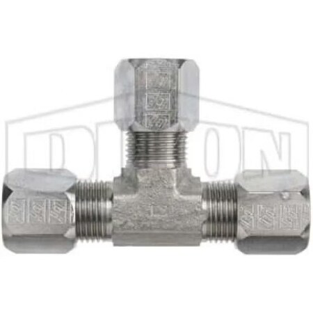 Dixon The Right Connection Flareless Bite Tube Union Tee, 1/4 in Nominal, Male Tube End Style, Steel FLC2603-04