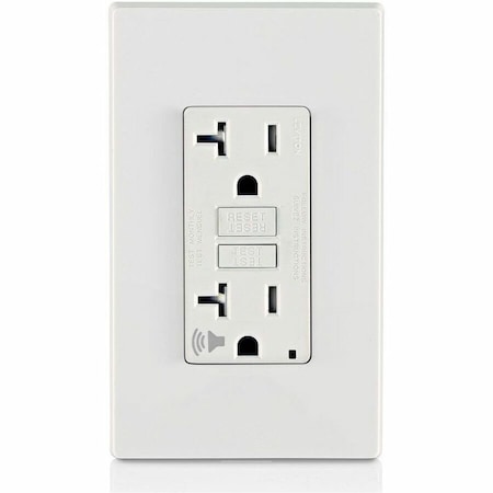Leviton Self-Test Audible GFCI Receptacle, 20 Amp, 125 Volt, 5-20R NEMA GFTA2-W