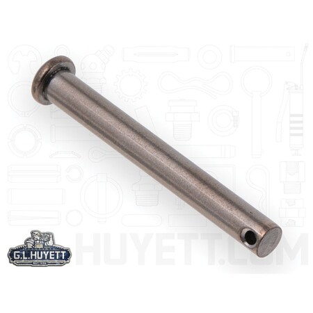Huyett Clevis Pin, 316 SS, 0.312 in Dia x 1.531 in Overall L x 1.750 in Shank L x 0.141 in Hole Dia CLPS6-0312-1750
