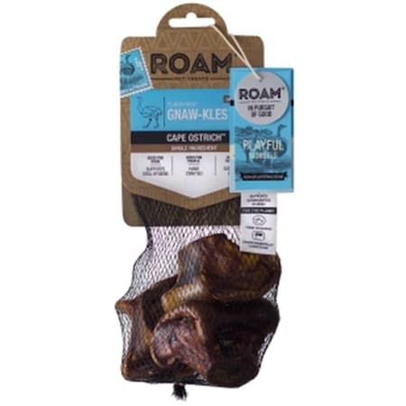 Pet Proteins Roam Pet Treats Small Ostrich Gnaw-Kles, Pack of 3, 3PK 187028