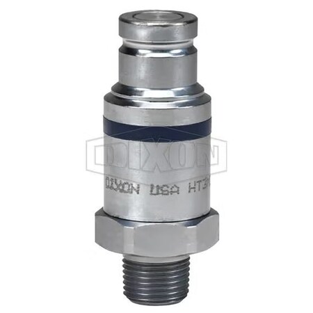 Dixon DQC HT Flushface Male Plug, 3/8-18 Nominal, Male NPTF, Steel HT3M3