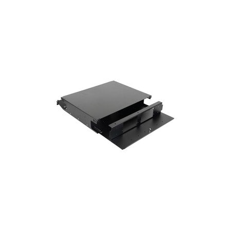 Cable Wholesale 2U Fiber Optic Patch Panel, Capacity 4 LGX Adapter Plates / Cassettes / Modules, Unloaded, 68F1-20410