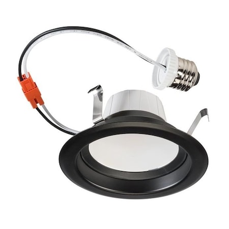 Keystone 4" Circular LED Residential Retrofit | Black Trim | 8W | Color Select 2700/3000/3500/4000/5000K | TR KT-LED8RD-4C-9CSF-DIM-B