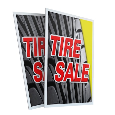 Signmission Tire Sale1, Plastic Signs Only 24 Inch x 36 Inch, Corrugated Plastic, 2PK CSB-2436-2PACK-Tire Sale1