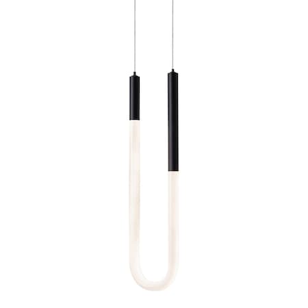 Afx Adel Single LED Pendant, Black ADEP06LAJUDBK