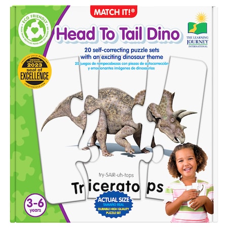 The Learning Journey International Match It!, Head to Tail Dinos 345719
