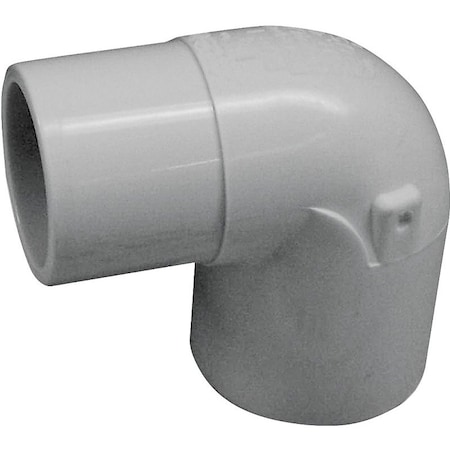 Lasco Street Pipe Elbow, 2 in, Spigot x Slip, 90 deg Angle, PVC, SCH 40 Schedule 409020BC