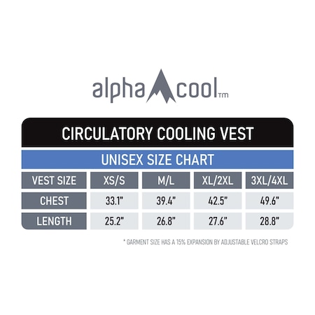 Alphacool 7V Circulatory Cooling Vest System - Navy - M/L 810058850928