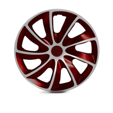 Altertrim 17 in Univ Hubcaps for steel whls, Snap-On, (White & Red Lacq), 4PK CHB-5084-WR-17