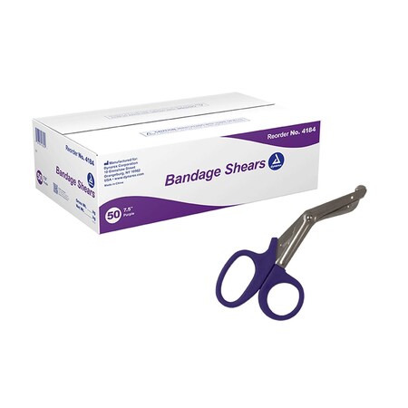 Dynarex Bandage Shears, 7.5", Purple, 50PK 4184-BX