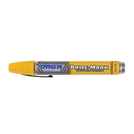 Dykem VALVE ACTION PAINT MARKERS BRITE-MARK 40 Color: Yellow, SIZE: Medium Tip 40006