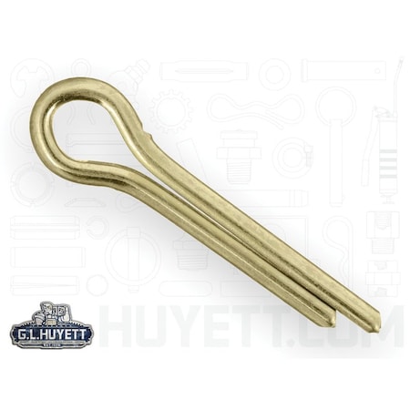 Huyett Cotter Pin, Zinc Yellow Carbon Steel, 0.156 in Dia x 0.750 in Effective Length CPY-156-0750