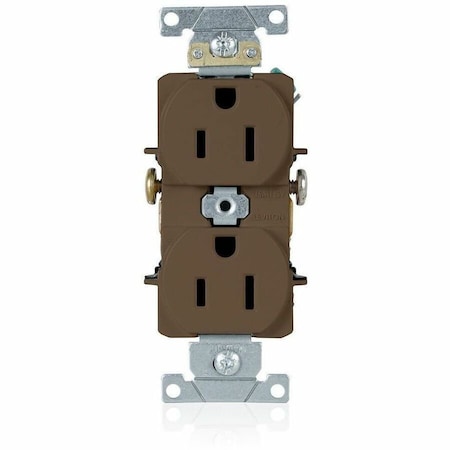 Leviton Industrial Series Heavy Duty Grade Duplex Receptacle, 15 Amp, 125 Volt 5242