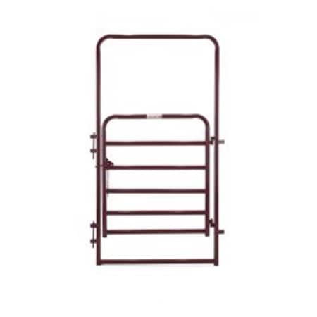 Tarter Extra Heavy-Duty 2 in. Round Tube Walk-Thru Arch Gate - 4 ft., Red 2WR4