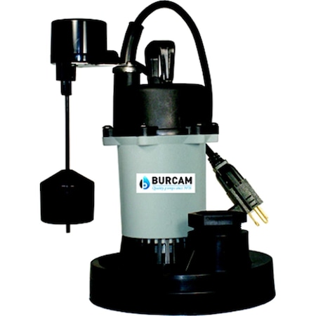 Burcam 0.3 HP Submersible Sump Pump Float Switch 300610Z