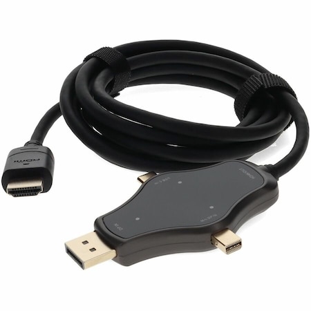 Add-On 6Ft Hdmi (4K) Male To Displayport, Mini-Displayport, Usb 3.1 (C) HDMI4KDPMDPC-AA
