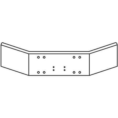 Replacement For Kenworth T800 Year 1988 18In Chrome Steel Boxed End Bumper W/Mount External Bolt On
