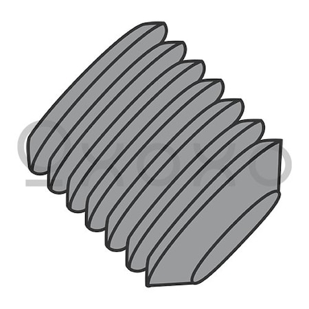 Oxoxo 8-32X3/16 Coarse Thread Socket Set Screw Flat Point Imported, 100PK 385110