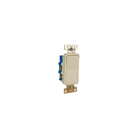 Pass & Seymour radiant Paddle Switch, 15 A, 120/277 VAC, Push Wire, Side Wire Terminal, Light Almond TM874LACC6
