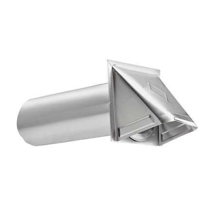 Lambro 344S Hood Vent, 6 in W Hood, 4-3/4 in H Hood, 4 in Duct, Aluminum Hood 344/S