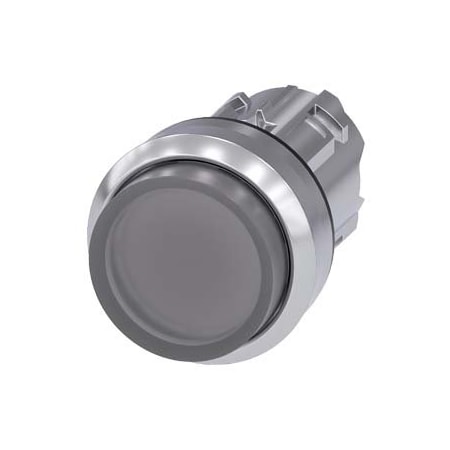 Siemens Illuminated pushbutton, 22 mm, round, metal, shiny, clear, pushbutton 3SU1051-0BB70-0AA0