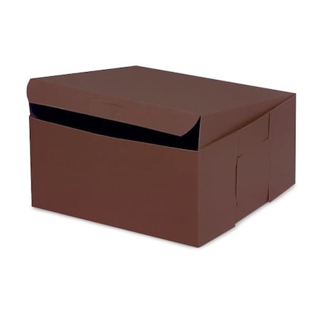 Nashville Wraps 6x6x3 Chocolate Bakery Cake Boxes, 1-piece Lock Corner, 250PK BBCH663