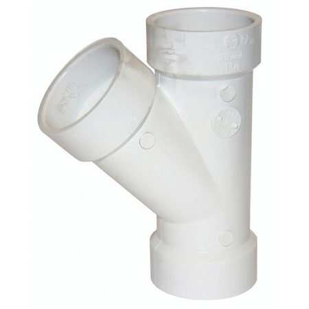 Spears Mfg Wye 45 deg 2 x 1.5 x 2 in. PVC Dwv Pipe P601-257BC