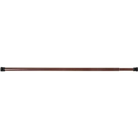 Prosource Shower Curtain Rod, 7-1/2 lb, 36 to 63 in L Adjustable, 1 in Dia Rod, Steel, Venetian Bronze SD-SR36-VB