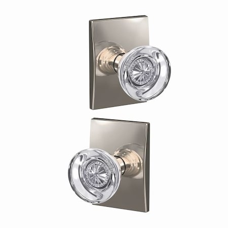 Schlage Residential Schlage Custom Hobson Knob with Century Rose Passage and Privacy Lock with 16600 Latch and FC21HOB618CEN