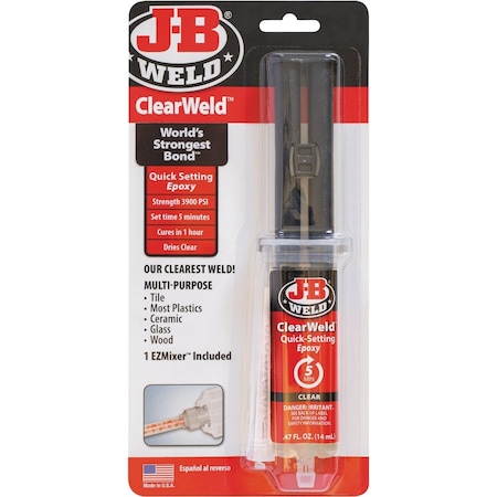 J-B Weld 0.47 Oz. ClearWeld Epoxy 50114