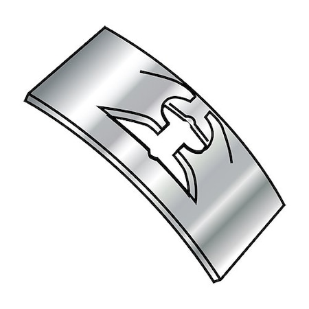 Zoro Select C105Ss-440-4 Spring Nut Flat Stainless Steel, 5000Pk 145228