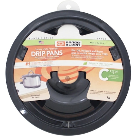 Range Kleen Electric 8 Style C Round Black Drip Pan P180