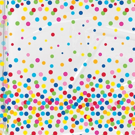 Nashville Wraps Rainbow Confetti Dots Cello Roll, 40x100 CR40RCD