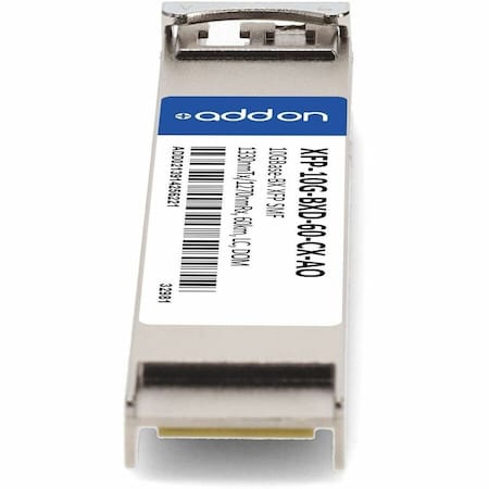 Add-On CALIX COMPATIBLE TAA COMPLIANT 10GBASE-BX XFP TRANSCEIVER SMF, 1330NMTX/1 XFP-10G-BXD-60-CX-AO