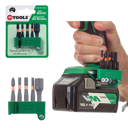 48 Tools Bit Holder, 2 in L, 48 TOOLS MBH-MET-GRE-01