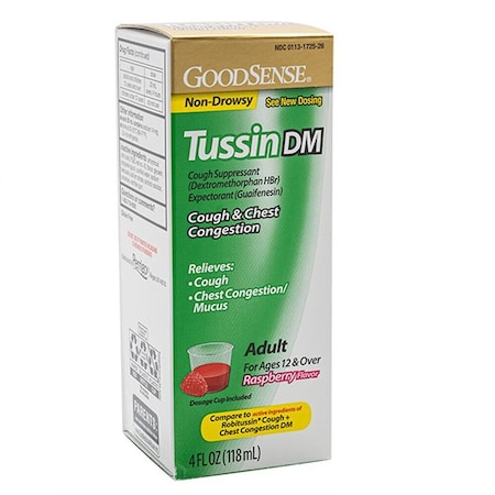 Perrigo Tussin DM, Cough & Chest Syrup, 118mL 00113172526