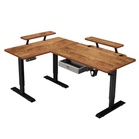 Homeroots 45" Adjustable White Standing Desk 558722