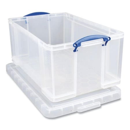 Really Useful Box 17.31 x 28 x 12.25 in. Snap-Lid Storage Bin, Clear - 16.9 gal RUA64CCB