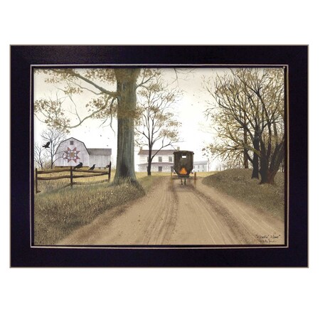 Homeroots Headin Home 5 Black Framed Print Wall Art 415258