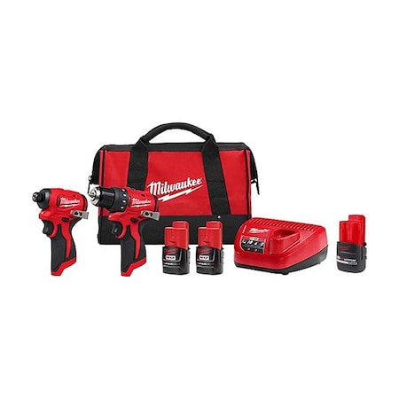 Milwaukee Tool M12 2-Tool Combo Kit + M12 HO2.5 Battery 3494-22, 48-11-2425