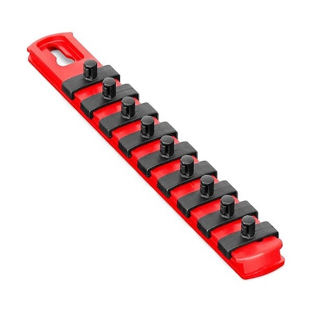 Ernst Manufacturing SocketOrganizerRail, Red, Plastic, 8in, 1PK 8410M
